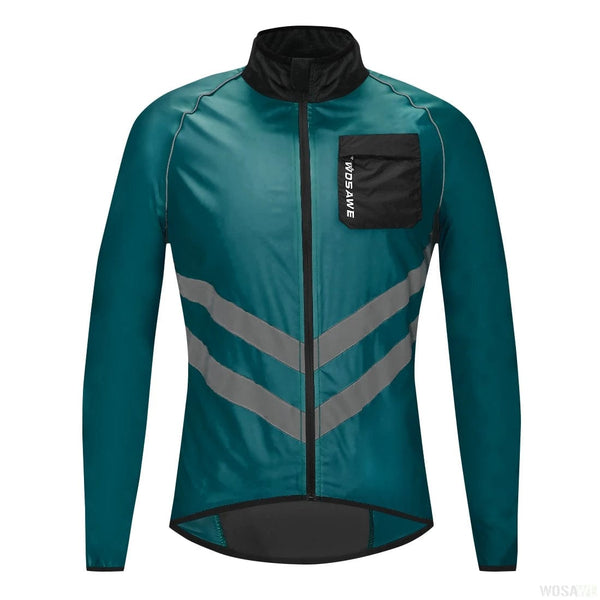Planet Gates WOSAWE Cycling Jacket Man Windproof Waterproof Reflective Ultralight MTB Mountain Bicycle Wind Jackets Cycling Bike Windbreaker