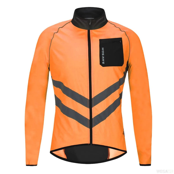 Planet Gates WOSAWE Cycling Jacket Man Windproof Waterproof Reflective Ultralight MTB Mountain Bicycle Wind Jackets Cycling Bike Windbreaker