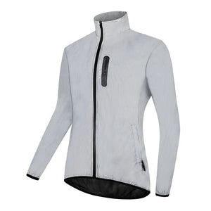 Planet Gates WOSAWE Full Reflective Cycling Jacket Men's Coat Spring Autumn Bicycle Windbreaker Bike Soft Windproof Waterproof Running Jacket