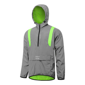 Planet Gates WOSAWE Full Reflective Cycling Jacket Men's Coat Spring Autumn Bicycle Windbreaker Bike Soft Windproof Waterproof Running Jacket