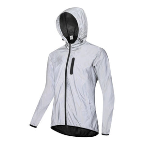 Planet Gates WOSAWE Full Reflective Cycling Jacket Men's Coat Spring Autumn Bicycle Windbreaker Bike Soft Windproof Waterproof Running Jacket