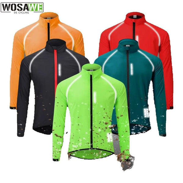 Planet Gates WOSAWE Waterproof Cycling Windbreaker Ultralight MTB Bicycle Bike Rain Jacket Raincoat Outdoor Sport Windproof Cycle Clothing