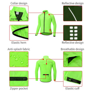 Planet Gates WOSAWE Waterproof Cycling Windbreaker Ultralight MTB Bicycle Bike Rain Jacket Raincoat Outdoor Sport Windproof Cycle Clothing