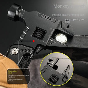 Planet Gates Wrench Hammer Multi-functional Claw Hammer Pliers Outdoor Camping Nail Hammer Multi-purpose Folding Tool Pliers Lifesaving Hammer Hand Tools