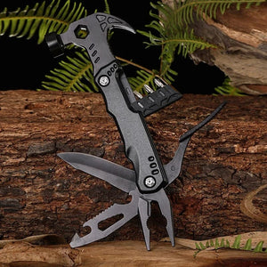 Planet Gates Wrench Hammer Multi-functional Claw Hammer Pliers Outdoor Camping Nail Hammer Multi-purpose Folding Tool Pliers Lifesaving Hammer Hand Tools