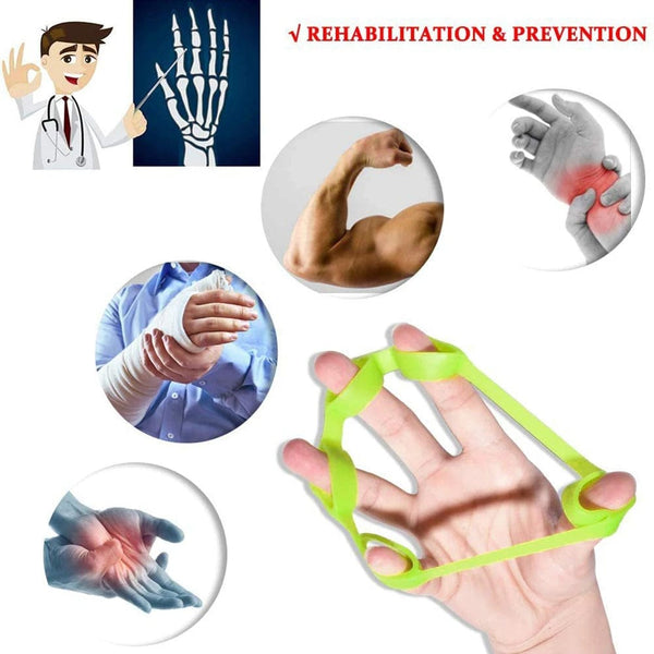 Planet Gates Wrist Stretcher Finger Gripper Expander Strength Trainer Exercise Silicone Hand Gripper 5 Finger Pinch Carpal Expanders For Gym