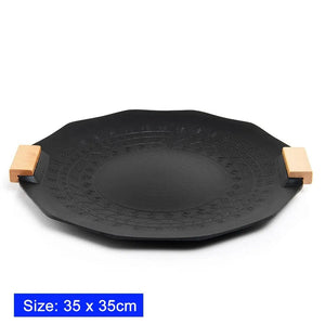Planet Gates WSKP-002B Widesea Camping Non Stick Barbecue Plate Outdoor Ovenware Korean BBQ Grill Picnic Frying Pan Cookware Tableware Supplies