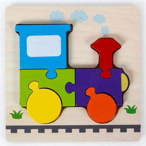 Planet Gates WT494 Baby Wooden Montessori Puzzle Child Game Wooden Puzzle 3D Cartoon Animal Puzzle Babies Toys Puzzles For Kids 1 2 3 Year Old