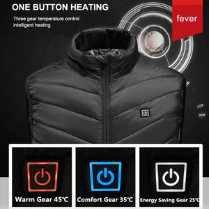 Planet Gates X-TIGER 9/2 Places Heated Jacket Men Women USB Electric Thermal Warm Hunting Coat Winter Outdoor Camping Hiking Heated Vest