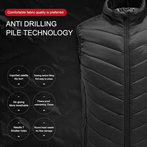 Planet Gates X-TIGER 9/2 Places Heated Jacket Men Women USB Electric Thermal Warm Hunting Coat Winter Outdoor Camping Hiking Heated Vest