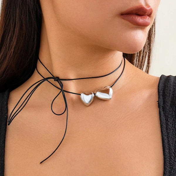 Planet Gates X0173-6 Trend Wedding Party Jewelry Long Black Ribbon Choker Necklace For Women Elegant White Imitation Pearl Beach Vacation Necklaces
