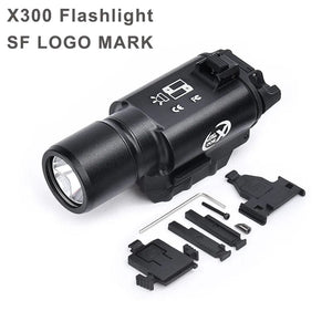 Planet Gates X300-BK SF / CHINA WADSN Metal Tactical X300U X300 Ultra XH35 X300UH-B Pistol Light Hunting Scout Strobe Flashlight Accessories Fit 20mm Rail