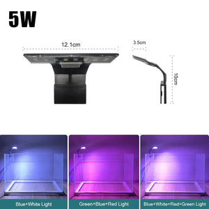 Planet Gates X3B-CF / EU Plug / CHINA Super Slim LED Aquarium Light Lighting plants Grow Light 5W/10W/15W Aquatic Plant Lighting Waterproof Clip-on Lamp For Fish Tank