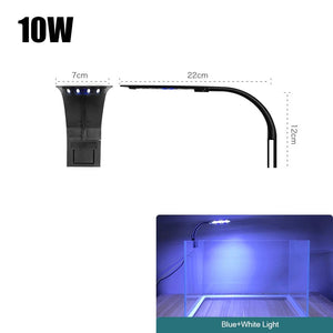Planet Gates X5B-BW Super Slim LED Aquarium Light Lighting plants Grow Light 5W/10W/15W Aquatic Plant Lighting Waterproof Clip-on Lamp For Fish Tank
