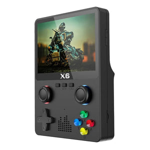Planet Gates X6 Black D007 Plus/ X6 3.5 Inch IPS Screen Handheld Game Players Dual Joystick 10000+ Game Retro Devices Portable Game Consoles