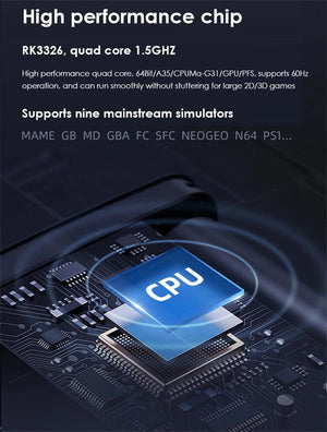 Planet Gates X6 Black D007 Plus/ X6 3.5 Inch IPS Screen Handheld Game Players Dual Joystick 10000+ Game Retro Devices Portable Game Consoles