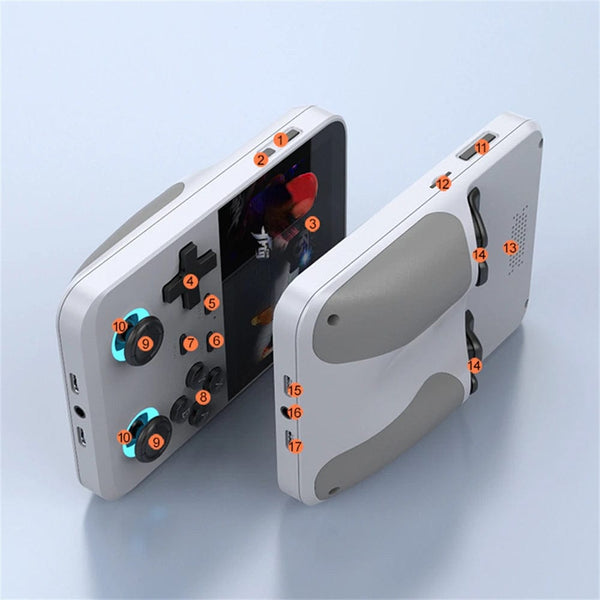 Planet Gates X6 Black D007 Plus/ X6 3.5 Inch IPS Screen Handheld Game Players Dual Joystick 10000+ Game Retro Devices Portable Game Consoles