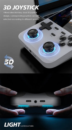 Planet Gates X6 Black D007 Plus/ X6 3.5 Inch IPS Screen Handheld Game Players Dual Joystick 10000+ Game Retro Devices Portable Game Consoles