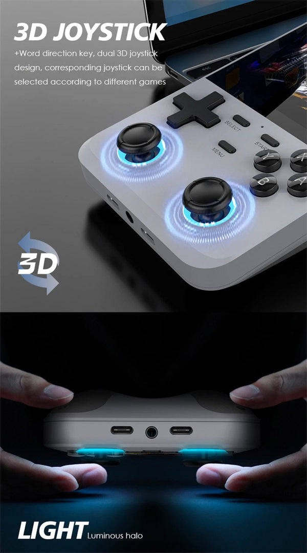 Planet Gates X6 Black D007 Plus/ X6 3.5 Inch IPS Screen Handheld Game Players Dual Joystick 10000+ Game Retro Devices Portable Game Consoles