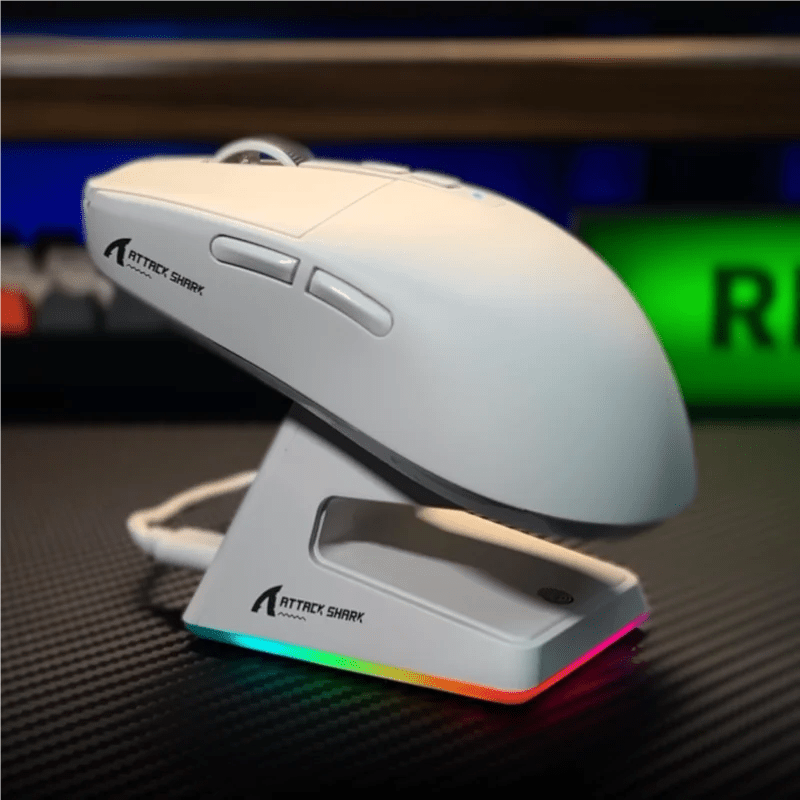 Planet Gates X6 PAW3395 Bluetooth Mouse,2.4 Tri-Mode Connection, RGB Touch Magnetic Charging Base, Macro Gaming Mouse