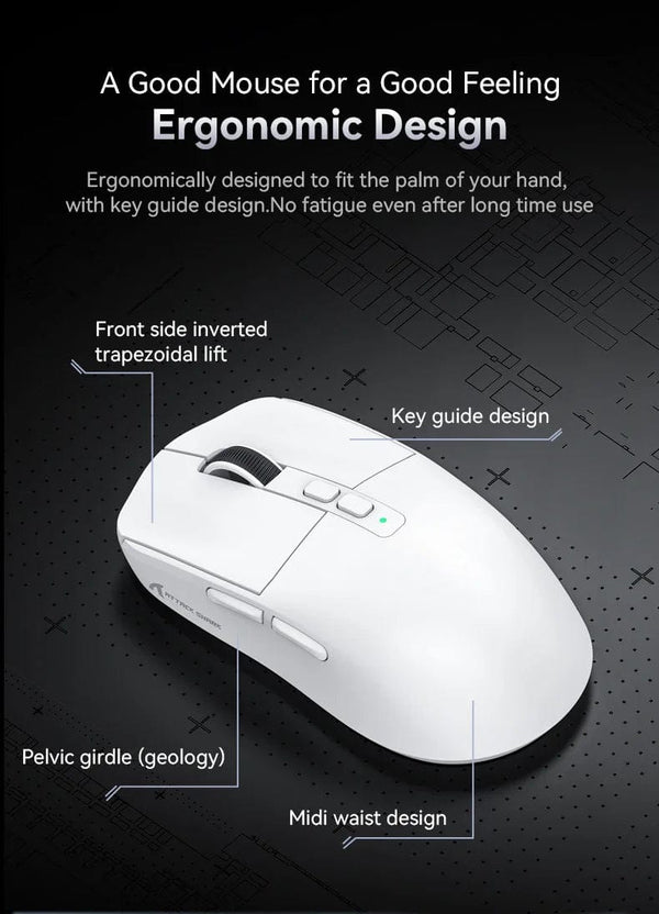 Planet Gates X6 PAW3395 Bluetooth Mouse,2.4 Tri-Mode Connection, RGB Touch Magnetic Charging Base, Macro Gaming Mouse