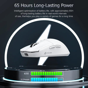 Planet Gates X6 PAW3395 Bluetooth Mouse , Tri-Mode Connection, RGB Touch Magnetic Charging Base, Macro Gaming Mouse