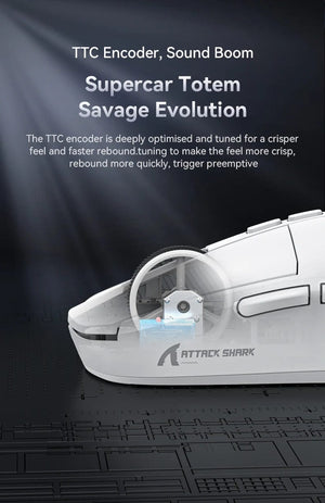 Planet Gates X6 PAW3395 Bluetooth Mouse , Tri-Mode Connection, RGB Touch Magnetic Charging Base, Macro Gaming Mouse