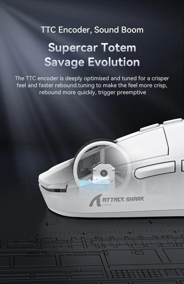Planet Gates X6 PAW3395 Bluetooth Mouse , Tri-Mode Connection, RGB Touch Magnetic Charging Base, Macro Gaming Mouse