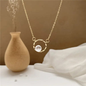 Planet Gates x607 2022 Trend Elegant Jewelry Crystal Circle Pendant Necklace Golden Color Unquie Women Fashion Necklace Wholesale