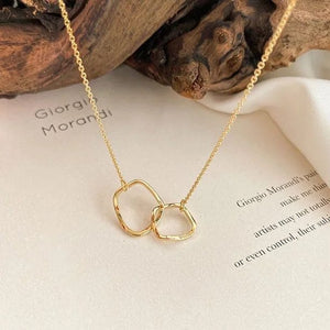 Planet Gates x607 2022 Trend Elegant Jewelry Crystal Circle Pendant Necklace Golden Color Unquie Women Fashion Necklace Wholesale