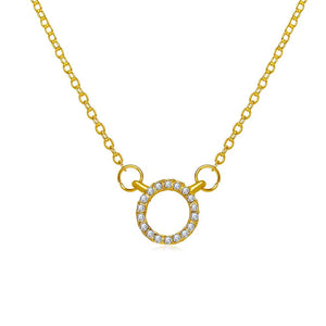 Planet Gates x607 2022 Trend Elegant Jewelry Crystal Circle Pendant Necklace Golden Color Unquie Women Fashion Necklace Wholesale