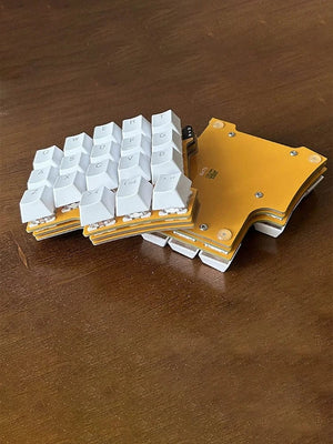 Planet Gates X7-Kit -Aluminum / Red Switch Split Mechanical Keyboard 40-key Layout Programmable VIA Key Change Mechanical Keyboard Mini Independent custom Gaming Keyboard