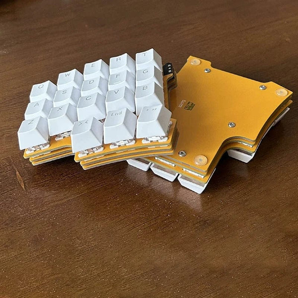 Planet Gates X7-Kit -Aluminum / Red Switch Split Mechanical Keyboard 40-key Layout Programmable VIA Key Change Mechanical Keyboard Mini Independent custom Gaming Keyboard