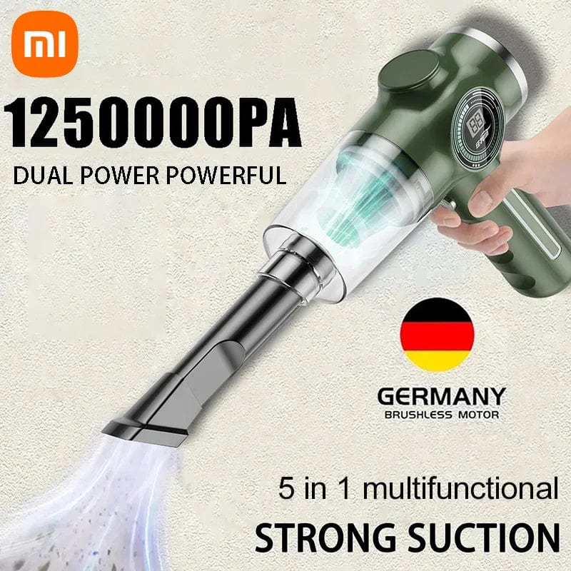 Planet Gates Xiaomi 1290000Pa 5-in-1 Cordless Car Vacuum Cleaner Portable Strong Suction Vacuum Cleaner Handheld Mini Car Appliance