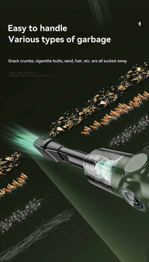 Planet Gates Xiaomi 1290000Pa 5-in-1 Cordless Car Vacuum Cleaner Portable Strong Suction Vacuum Cleaner Handheld Mini Car Appliance