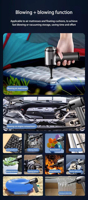 Planet Gates Xiaomi 5 in 1 Car Vacuum Cleaner 1990000PA Powerful Handheld Cleaning Machine for Home Appliance Car Cleaner Wireless Portable