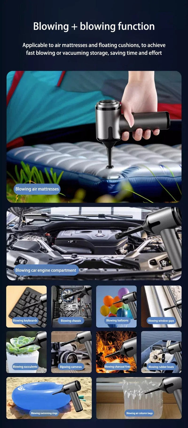 Planet Gates Xiaomi 5 in 1 Car Vacuum Cleaner 1990000PA Powerful Handheld Cleaning Machine for Home Appliance Car Cleaner Wireless Portable