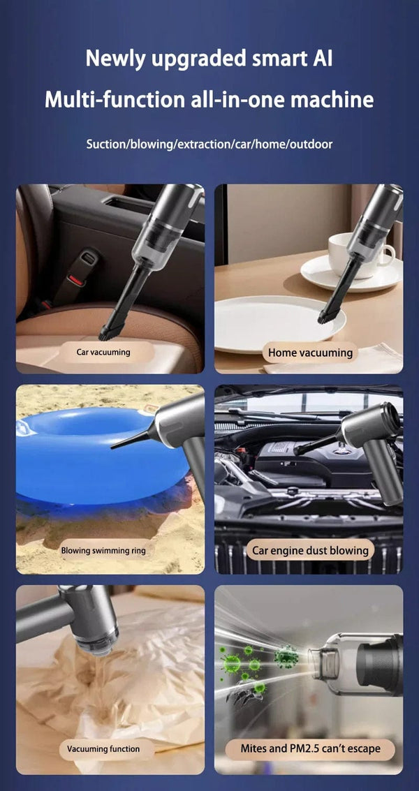 Planet Gates Xiaomi 5 in 1 Car Vacuum Cleaner 1990000PA Powerful Handheld Cleaning Machine for Home Appliance Car Cleaner Wireless Portable