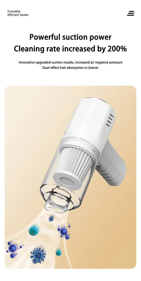 Planet Gates Xiaomi 9800000PA Portable Car Vacuum Cleaner 200W Vacuum Cleaner Mite Removal Car Electrical Home Vacuum Cleaner Wet and Dry