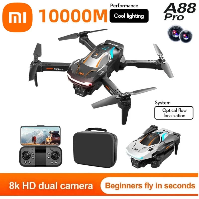 Planet Gates Xiaomi A88Pro Camera Drone Professional 8K Dual Camera 5G GPS Positioning Obstacle Avoidance Optical Flow RC ﻿Brushless 10000M