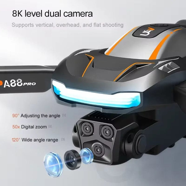 Planet Gates Xiaomi A88Pro Camera Drone Professional 8K Dual Camera 5G GPS Positioning Obstacle Avoidance Optical Flow RC ﻿Brushless 10000M