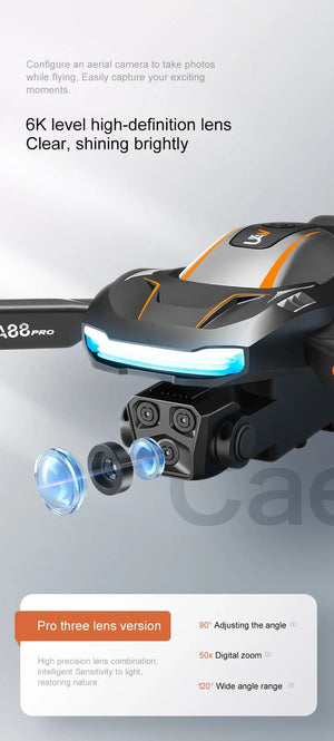 Planet Gates Xiaomi A88Pro Camera Drone Professional 8K Dual Camera 5G GPS Positioning Obstacle Avoidance Optical Flow RC ﻿Brushless 10000M
