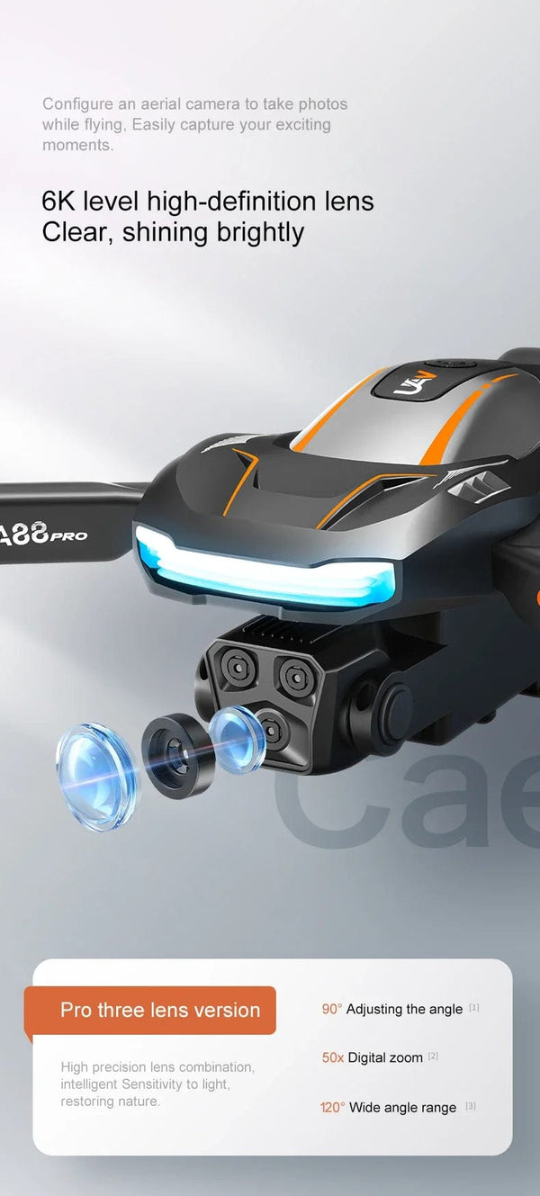 Planet Gates Xiaomi A88Pro Camera Drone Professional 8K Dual Camera 5G GPS Positioning Obstacle Avoidance Optical Flow RC ﻿Brushless 10000M