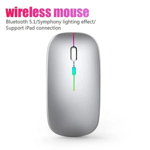 Planet Gates Xiaomi Bluetooth Dual-mode Wireless Mouse Rechargeable Silent Illuminated Wireless Mice For Laptop PC  Ergonomic Gaming Mouse