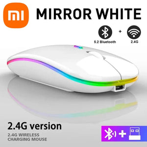 Planet Gates Xiaomi Bluetooth Dual-mode Wireless Mouse Rechargeable Silent Illuminated Wireless Mice For Laptop PC  Ergonomic Gaming Mouse