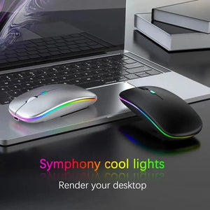Planet Gates Xiaomi Bluetooth Dual-mode Wireless Mouse Rechargeable Silent Illuminated Wireless Mice For Laptop PC  Ergonomic Gaming Mouse
