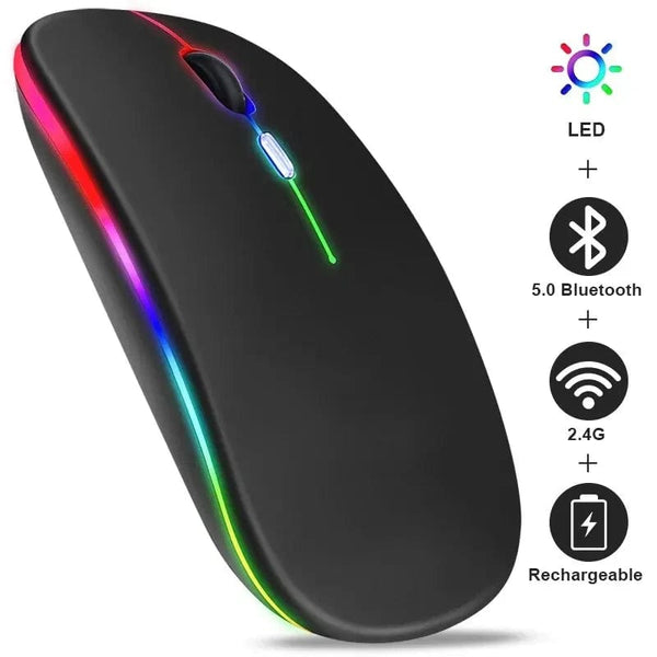 Planet Gates Xiaomi Bluetooth Dual-mode Wireless Mouse Rechargeable Silent Illuminated Wireless Mice For Laptop PC  Ergonomic Gaming Mouse