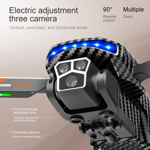 Planet Gates Xiaomi D9 Drone 8K Professional Triple Camera Obstacle Avoidance Optical Flow Remote One-key Return Brushless Motor 15000M