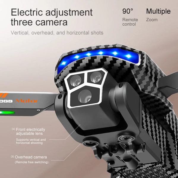 Planet Gates Xiaomi D9 Drone 8K Professional Triple Camera Obstacle Avoidance Optical Flow Remote One-key Return Brushless Motor 15000M