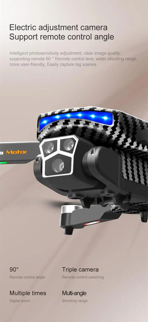 Planet Gates Xiaomi D9 Drone 8K Professional Triple Camera Obstacle Avoidance Optical Flow Remote One-key Return Brushless Motor 15000M